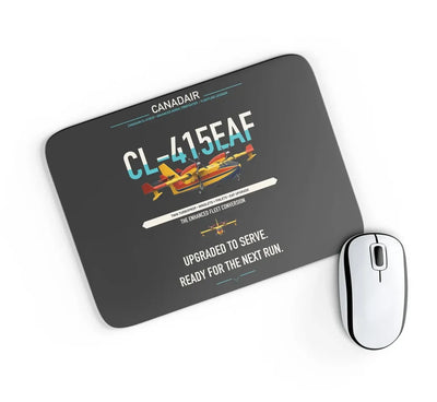 Canadair CL-415EAF design on black rectangle mouse pad