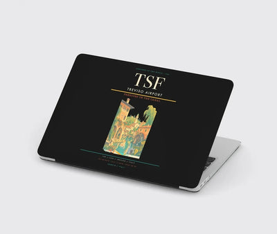 Treviso Airport (TSF) design on black MacBook case