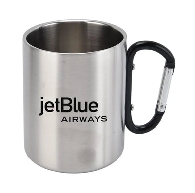 jetBlue Airways Airlines aviation design on outdoor mug, durable insulated construction.