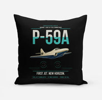 Thumbnail for P-59A Airacomet design on black pillow