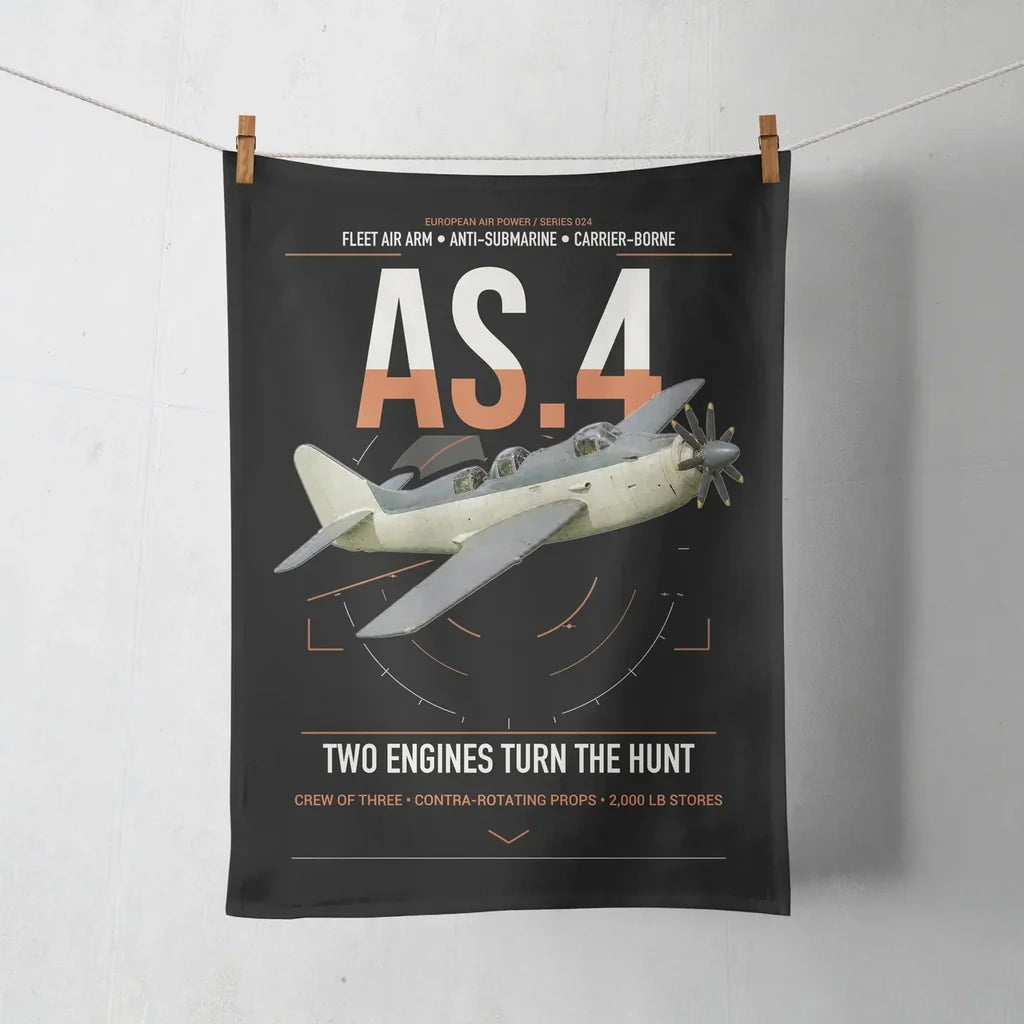 Fairey Gannet AS.4 design on black towel