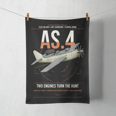 Fairey Gannet AS.4 design on black towel