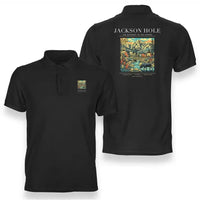 Thumbnail for JACKSON HOLE - Poster - Double-Side Polo - Black