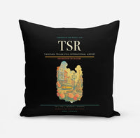 Thumbnail for Timișoara Traian Vuia International Airport (TSR) design on black pillow