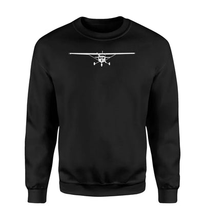 Cessna 172 Silhouette aviation design printed on soft cotton blend sweatshirt.
