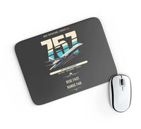 Thumbnail for Boeing 757-200 design on black rectangle mouse pad