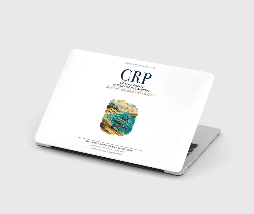 Corpus Christi International Airport (CRP) design on white MacBook case