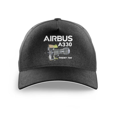 Airbus A330 & Trent 700 Engine aviation embroidery on durable cotton printed cap.