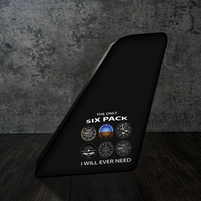 The Only Six Pack I Will Ever Need Led Aircraft Tail aviation design on premium acrylic with LED 3D aircraft tail lamp.