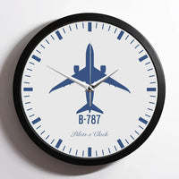 Thumbnail for Boeing 787 aviation design on premium wood and metal wall clock.