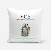 Thumbnail for Venice Marco Polo Airport (VCE) design on white pillow