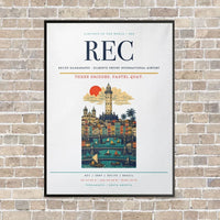 Thumbnail for Recife Guararapes - Gilberto Freyre International Airport REC vertical canvas print - framed - white background