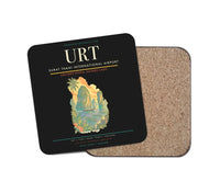 Thumbnail for Surat Thani International Airport (URT) design on black 1 piece coaster