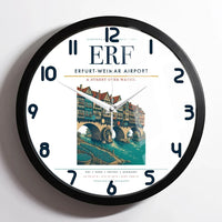 Thumbnail for Erfurt-Weimar Airport (ERF) design on white framed wall clock