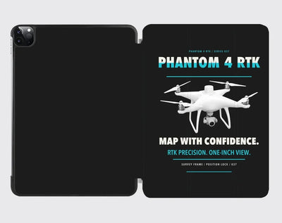 DJI Phantom 4 RTK design on black ipad tablet case