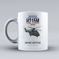 Thumbnail for Airbus H215M design on white ceramic mug, double-side print