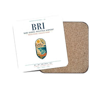 Thumbnail for Bari Karol Wojtyła Airport (BRI) design on white 1 piece coaster