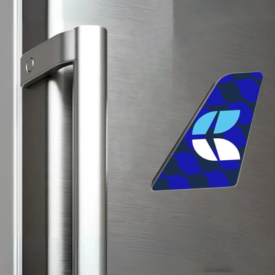 CommuteAir aviation design tail magnet in 3D metal with magnetic back.