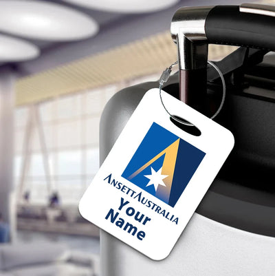 Ansett Australia aviation print acrylic luggage tag, durable acrylic.
