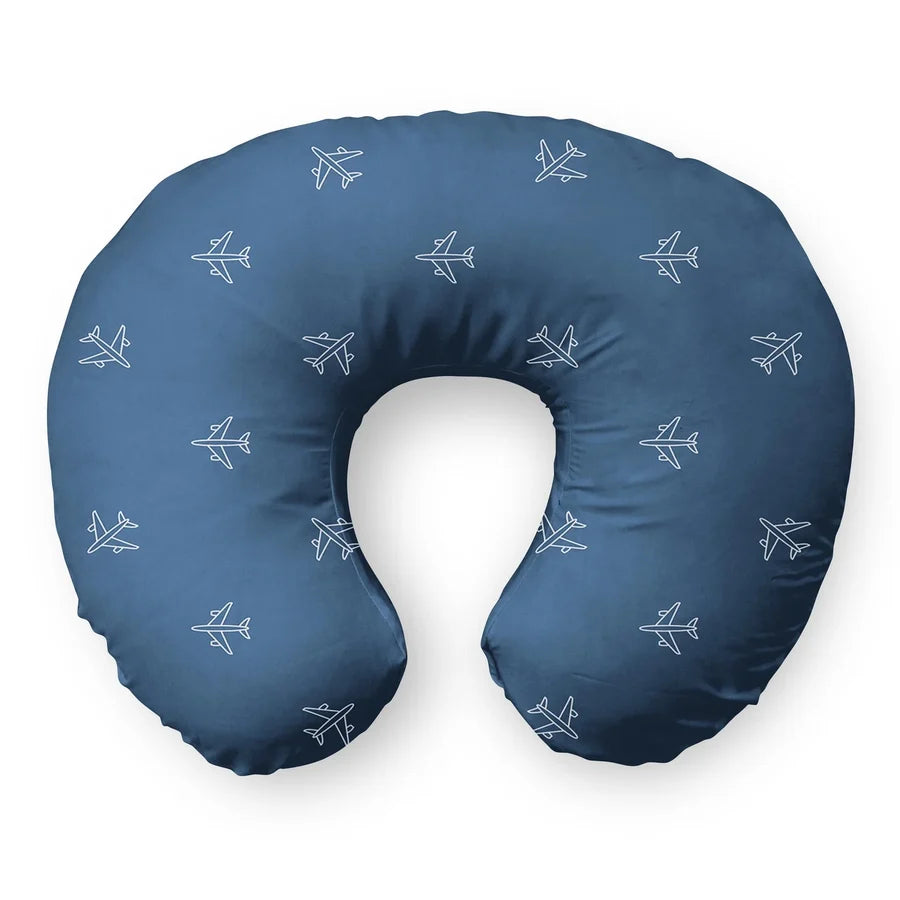Nice Airplanes Travel & Boppy aviation design on memory foam with soft cover travel pillow.