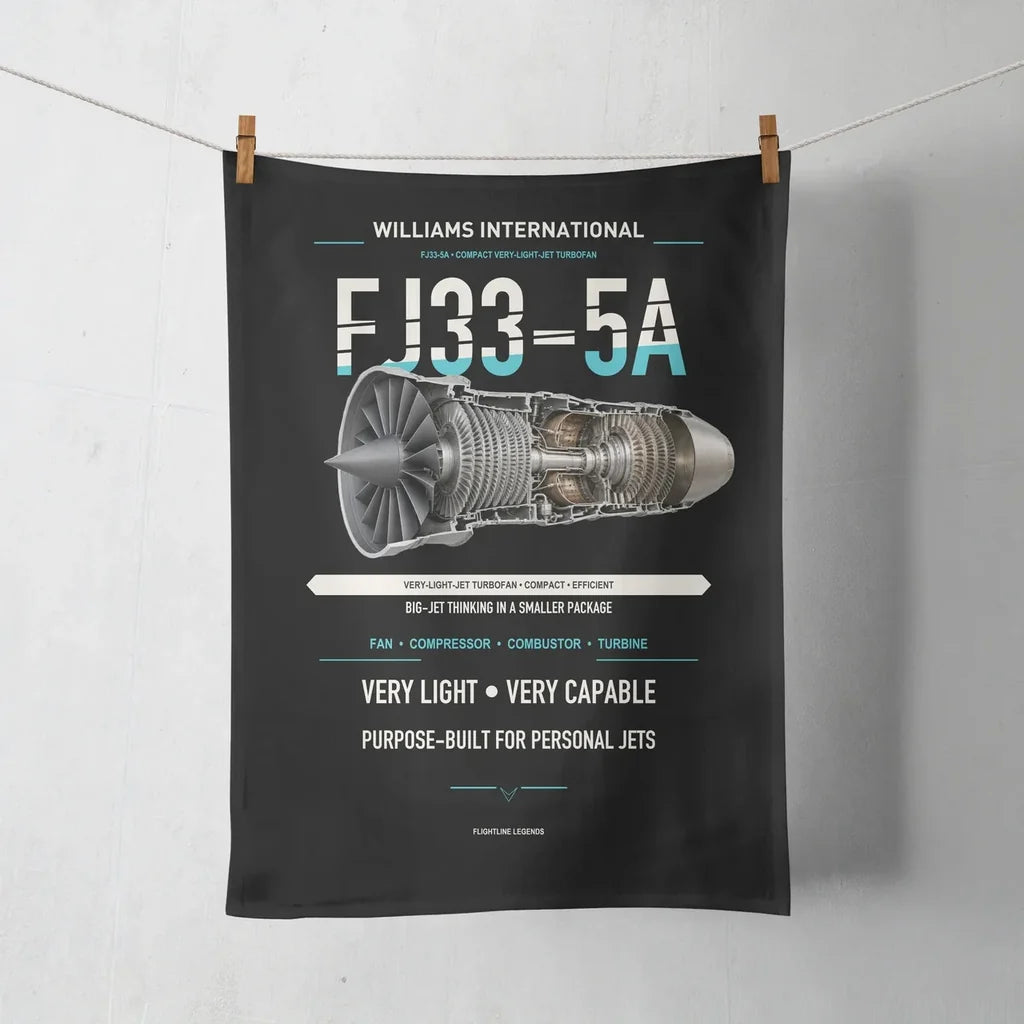 FJ33-5A design on black towel