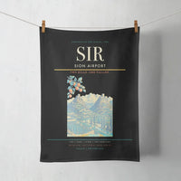 Thumbnail for Sion Airport (SIR) design on black towel