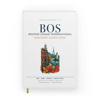 Thumbnail for Boston Logan International Airport (BOS) design on white notebook