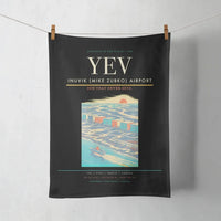 Thumbnail for Inuvik (Mike Zubko) Airport (YEV) design on black towel