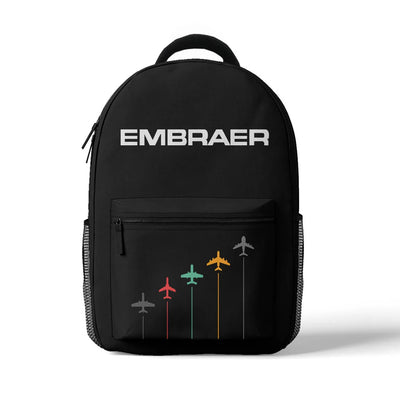 Embraer & Text aviation backpack in durable polyester.