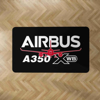 Thumbnail for Amazing Airbus A350 XWB aviation design on durable carpet pile with non-slip backing rectangle carpet floor mat.
