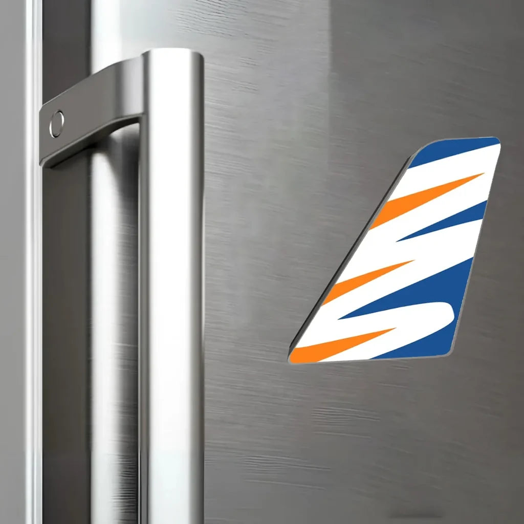 Smartwings Airlines aviation design tail magnet in 3D metal with magnetic back.