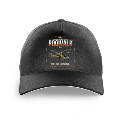 Denel Rooivalk Mk 1F design on black printed hat