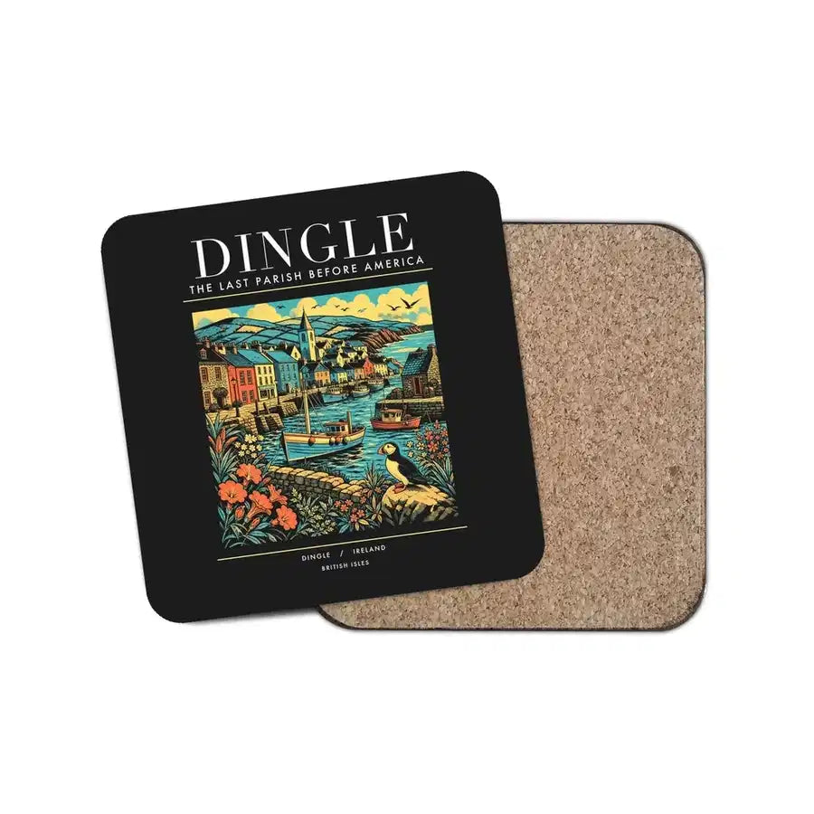 DINGLE - Poster - Coaster - Black