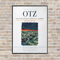 Thumbnail for Ralph Wien Memorial Airport OTZ — Kotzebue vertical canvas print - framed - white background