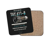 Thumbnail for TAY 611-8 design on black 1 piece coaster