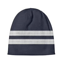 Thumbnail for Pilot Epaulettes (Silver) 2 Lines aviation embroidery on soft knit fabric 3D knit beanie.