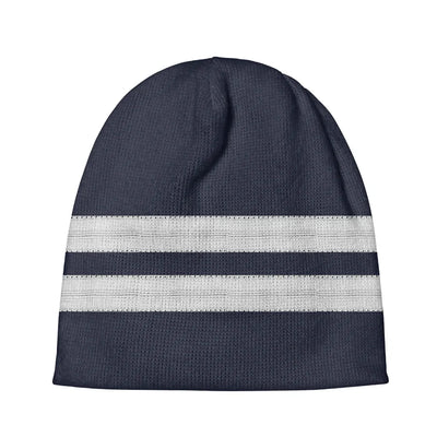 Pilot Epaulettes (Silver) 2 Lines aviation embroidery on soft knit fabric 3D knit beanie.