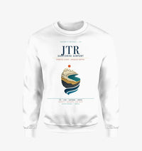 Thumbnail for Santorini Airport (JTR) design on white sweatshirt