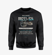 Thumbnail for RB211-524 design on black sweatshirt