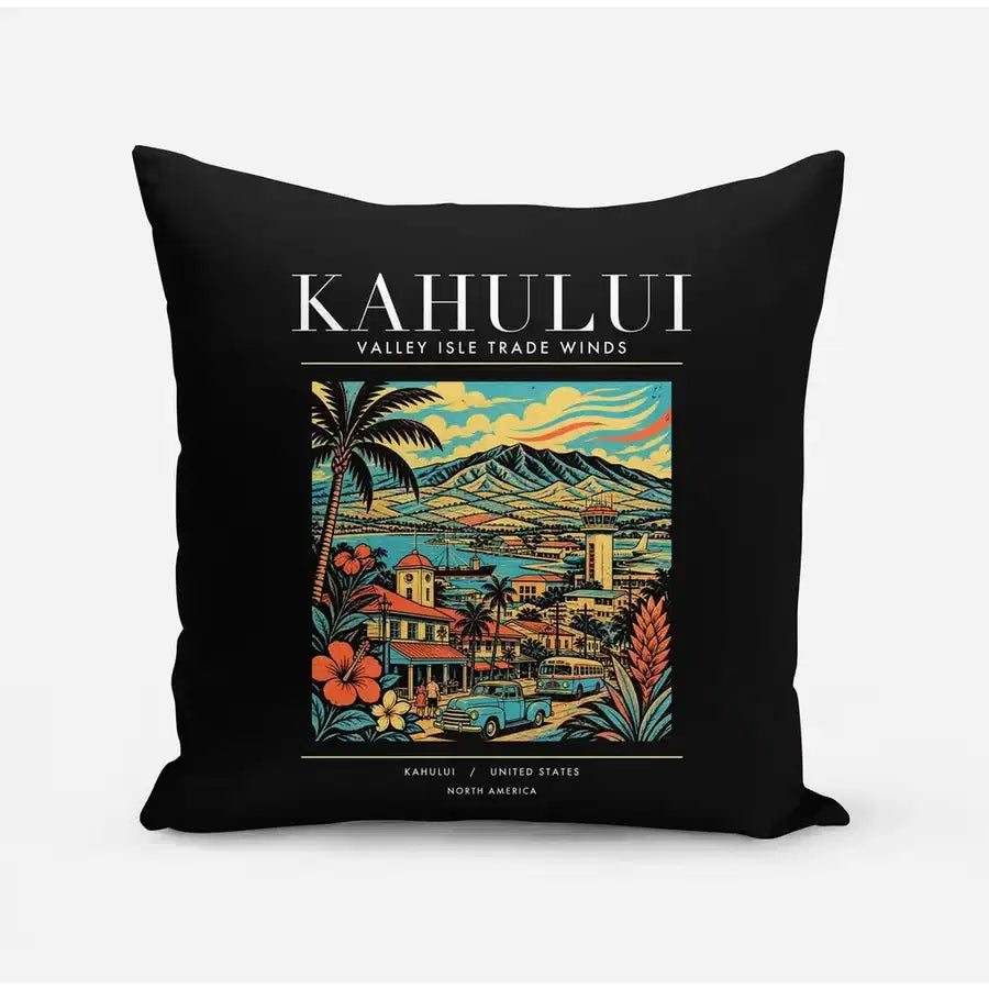 KAHULUI - Poster - Pillow - Black