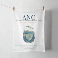 Thumbnail for Ted Stevens Anchorage International Airport (ANC) design on white towel