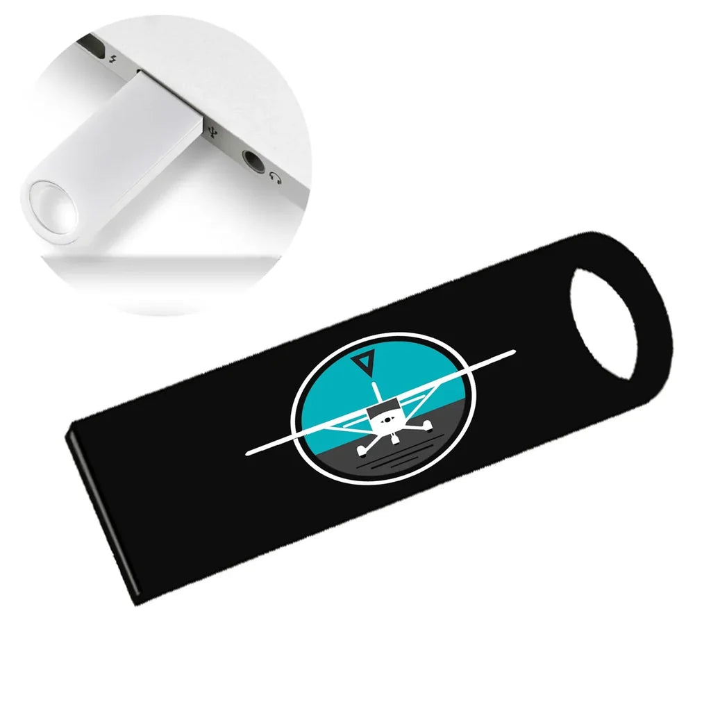 Cessna & Gyro aviation design on durable waterproof casing waterproof USB device.