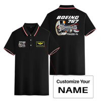 Thumbnail for Boeing 767 Engine (PW4000-94) Stylish Polo T-Shirts (Double-Side) aviation design printed on soft cotton stylish double-side.