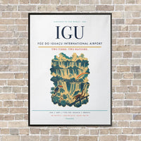 Thumbnail for Foz do Iguaçu International Airport IGU vertical canvas print - framed - white background