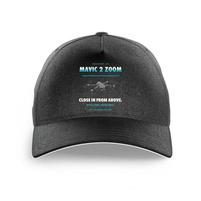 DJI Mavic 2 Zoom design on black printed hat