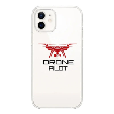 Drone Pilot Transparent Silicone aviation design on transparent iPhone case for iPhone.