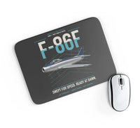 Thumbnail for F-86F Sabre design on black rectangle mouse pad
