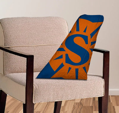 Sun Country Airlines aviation design on soft polyester filling aircraft tail pillow.