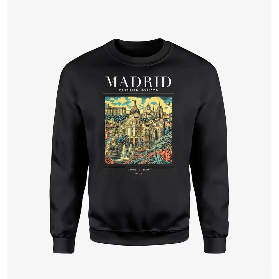 MADRID - Poster - Sweatshirt - Black