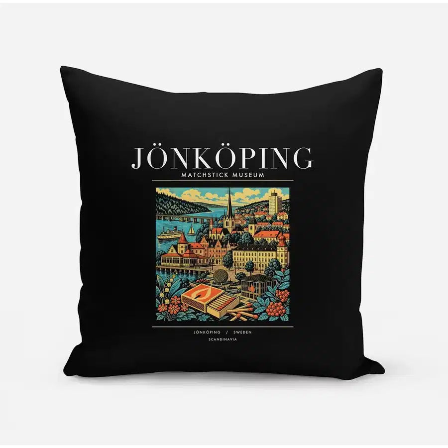 JÖNKÖPING - Poster - Pillow - Black